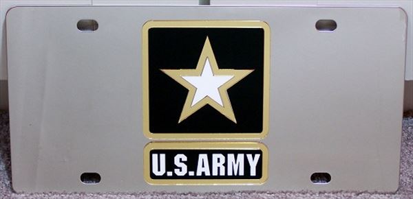 US Army star vanity license plate car tag
